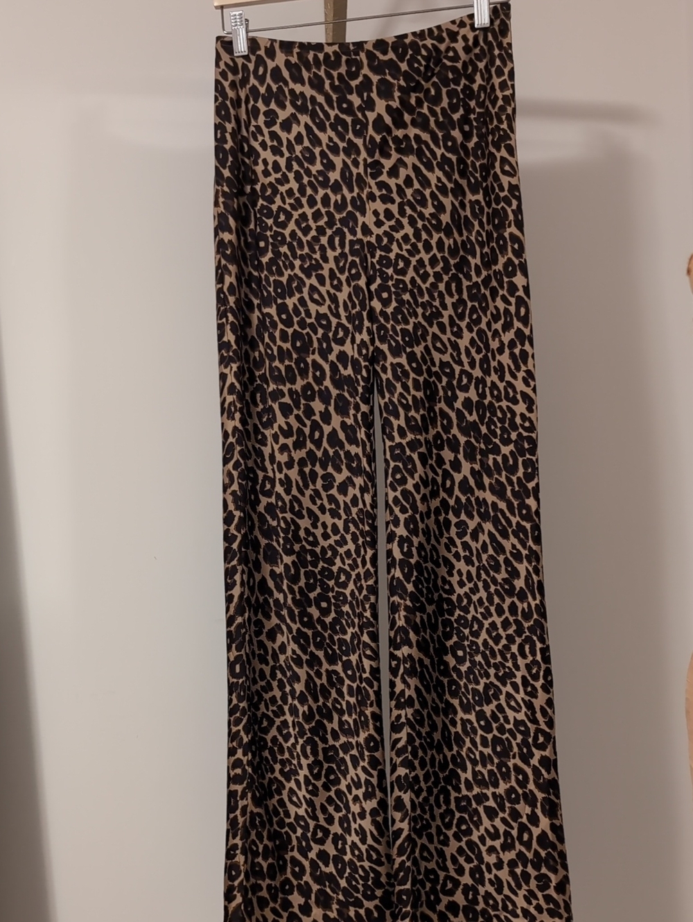 Reformation Leopard-Print Satin Pants Size Small